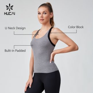OEM Spandex Cotton I-shaped Womens Sports Tank Tops Sportswear Manufacturer