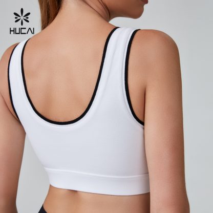 OEM Sports Bra Tpique Cotton U Neck Contrasting Color High Impact - Image 3