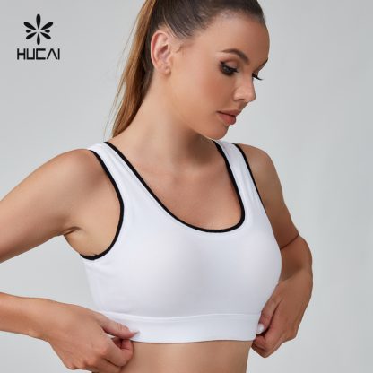 OEM Sports Bra Tpique Cotton U Neck Contrasting Color High Impact - Image 4