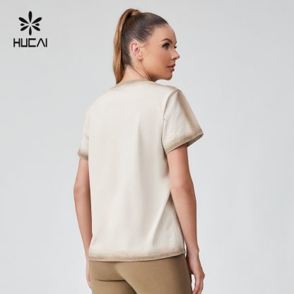 OEM Sports T-shirt Washed And Distressed Spray Dyeing Process Sportswear Manufacturer - Image 2