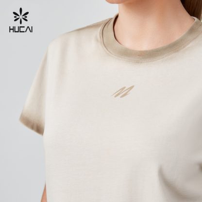 OEM Sports T-shirt Washed And Distressed Spray Dyeing Process Sportswear Manufacturer - Image 4