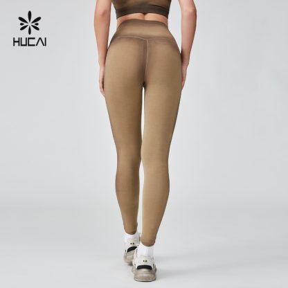 OEM Sports leggings Washed And Distressed Spray Dyeing Process Sportswear Manufacturer - Image 2