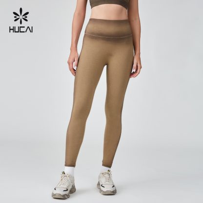 OEM Sports leggings Washed And Distressed Spray Dyeing Process Sportswear Manufacturer - Image 3