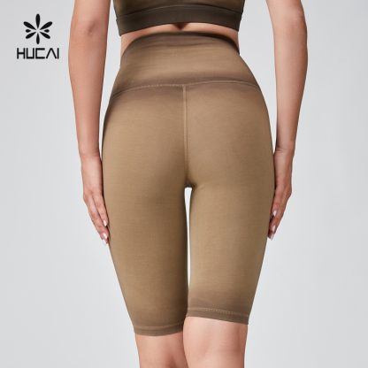 OEM Sports short Leggings Washed And Distressed Spray Dyeing Process Sportswear Manufacturer - Image 2