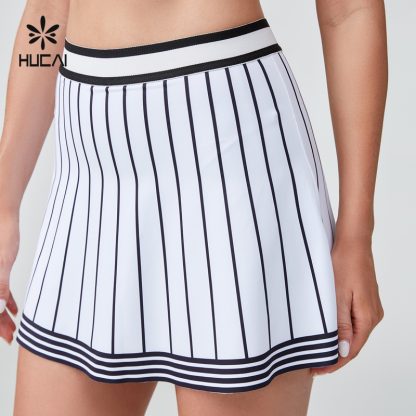 OEM Tennis Skirt Polyester Spandex Digital Printing A-line - Image 4