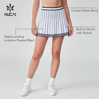 OEM Tennis Skirt Polyester Spandex Digital Printing A-line