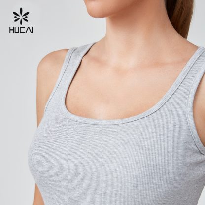 OEM Three Dimensional Cut Hem Mid Length Vest Top Sportswear Manufacturer - Image 3