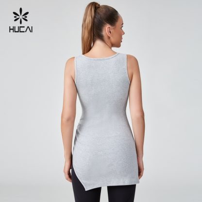 OEM Three Dimensional Cut Hem Mid Length Vest Top Sportswear Manufacturer - Image 4