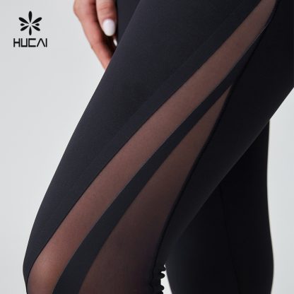 OEM Without Front Seam Heat Seal Mesh Splicing Yoga Pants Sportswear Manufacturer - Image 3