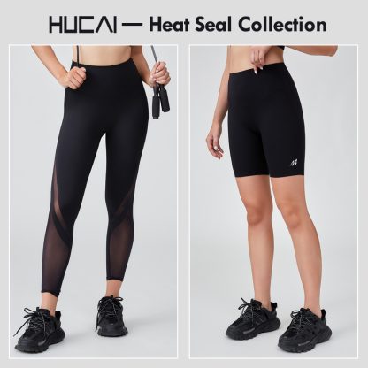 OEM Without Front Seam Heat Seal Mesh Splicing Yoga Pants Sportswear Manufacturer - Image 5