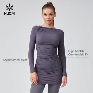 OEM Women Breathable Skinny Nylon Spandex High Strech Long Sleeve
