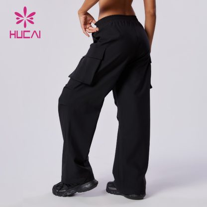 Oversize Cargo Style Sweatpants Women Fleece Fabric Sportswear Factory - Image 2