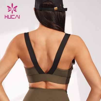 Private Label Bra Back Deep V Design Women Yogawear Factory Manufacturer - Image 4