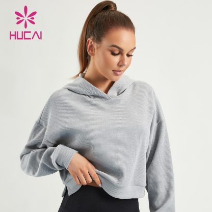 Private Label Fitness Hoodies Plain Lady Gymwear Manufacturer China - Image 2