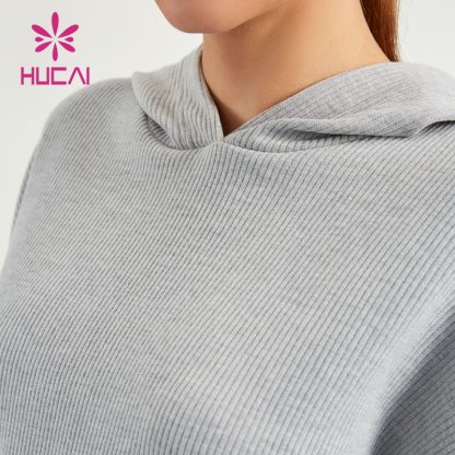 Private Label Fitness Hoodies Plain Lady Gymwear Manufacturer China - Image 3