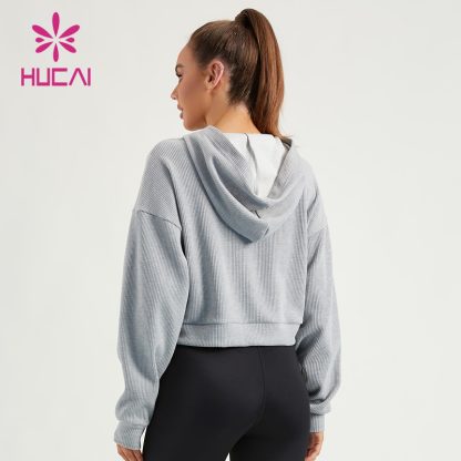 Private Label Fitness Hoodies Plain Lady Gymwear Manufacturer China - Image 5