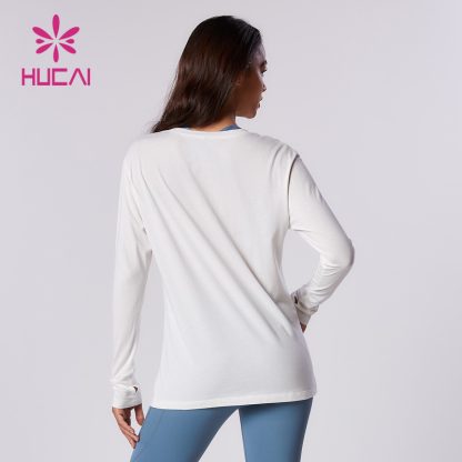 Private Label Long Sleeve Modal Fabric Oversize T Shirts Supplier - Image 5