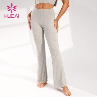 Private Label V Waist Flared Trousers Women Yoga Pants Manufacturer Factory