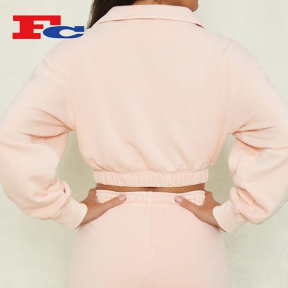 V-neck Women Polo Sweatshirt China Manufacturer - Image 5