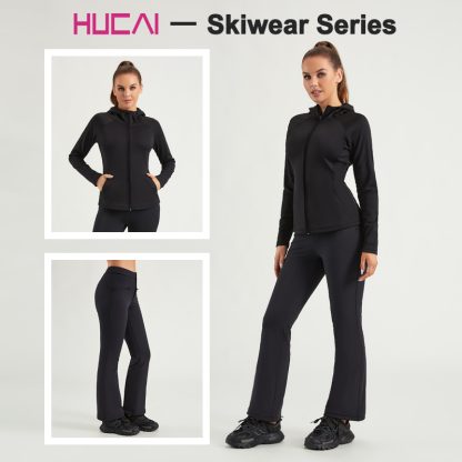 Windproof Coat Hooded Long-Sleeved Women Lady Fitness Jacket Supplier - Image 5