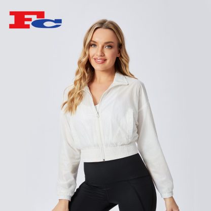 odm outdoor activewear waterproof coat top women fitness wear supplier